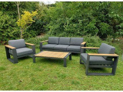 luxusný záhradný hliníkový nábytok RUBY tmavosivý ratanea.sk 1