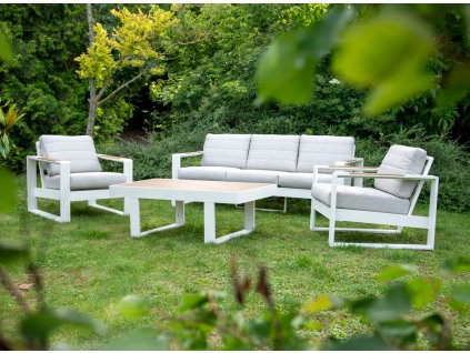 kovový záhradný nábytok MOBY krémový ratanea.sk